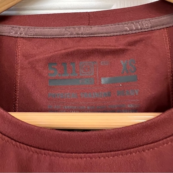 NWT 5.11 Tactical TRAINING LONG SLEEVE TOP in Rosewood Red women’s size XS - Picture 4 of 6